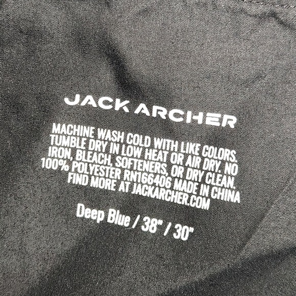 Jack Archer Pants Mens 38x30 Navy Blue Jetsetter Chino Stretch Performance Golf - Picture 6 of 12